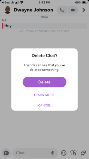Как удалить сообщения в Snapchat, которые сохранил другой человек