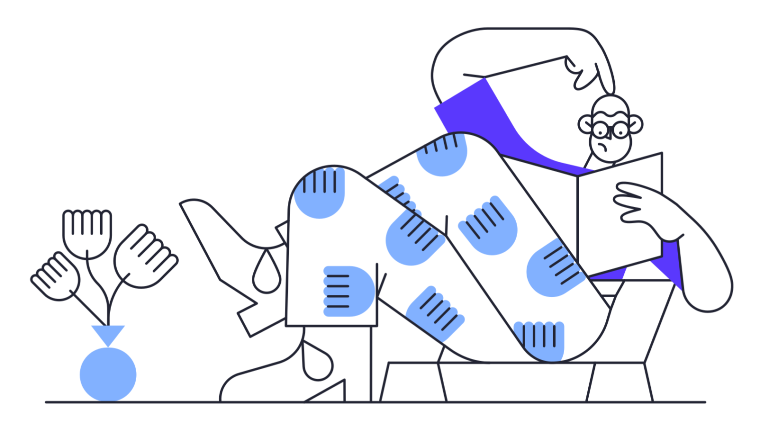 Lottie animation. Pablita illustrations svg.