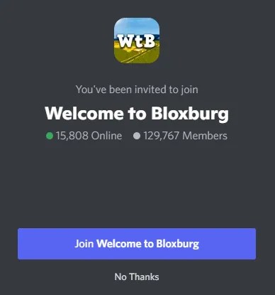 Добро пожаловать в Блоксбург Дискорд