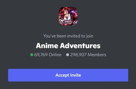 Ссылка на Discord сервер Аниме Приключения