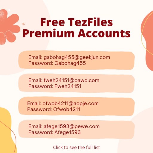 Бесплатные аккаунты TezFiles Premium