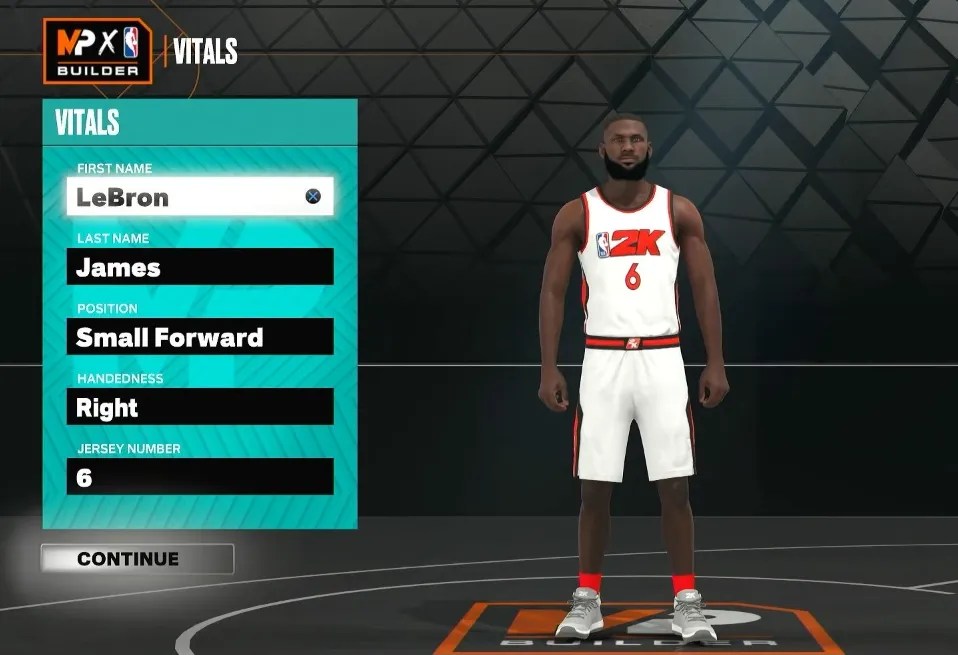 Леброн Джеймс строит в NBA 2K23 Vitals