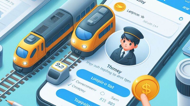 Mobile application for purchasing train tickets